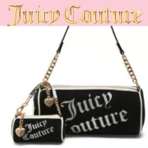 Juicy Couture Y2K Choose Juicy 2 Barrel Bag- Liquorice